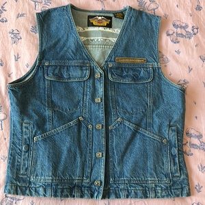 Vintage Harley Davidson Denim Vest